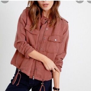 Rails collins jacket brick brown XS utility jacket Cropped copper Pockets